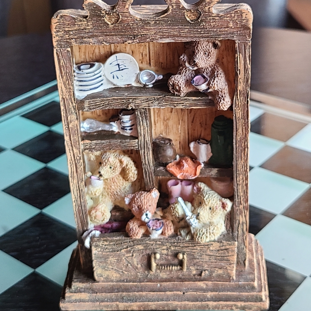 Doll House Furniture Cabinet Armoire Hard Plastic Teddy Bears D… - Picture 4 of 12